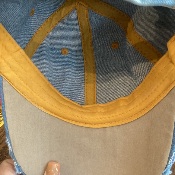 Blinged Denim Black and White Cross ball cap. - Picture 5 of 6